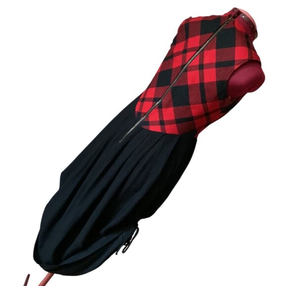 BODYBAG by Jude - Red plaid & black Maxi dress - Medium - Picture 5 of 16